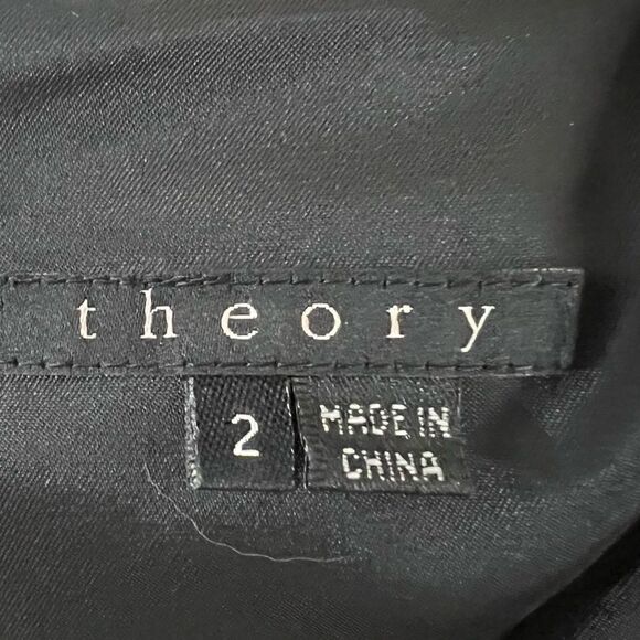 Theory Blainey Np Ascend Ombré Wool Pleated Sheath Dress Size 2 - Picture 3 of 5